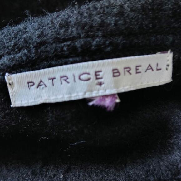 Patrice Breal Wool Short Coat Black Womens Size Medium/Large - Picture 5 of 6